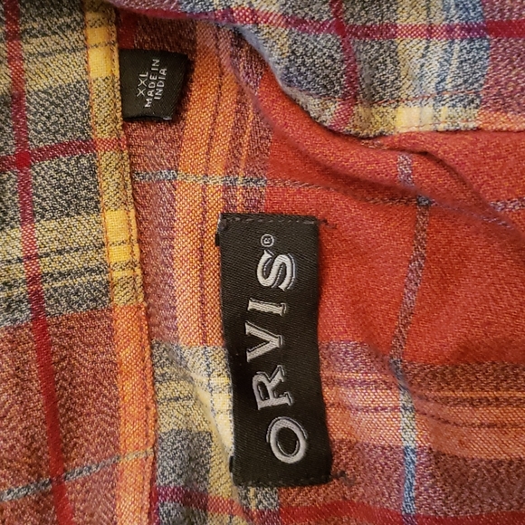 Orvis XXL Cotton Flannel Long-sleeved Shirt - Picture 4 of 7